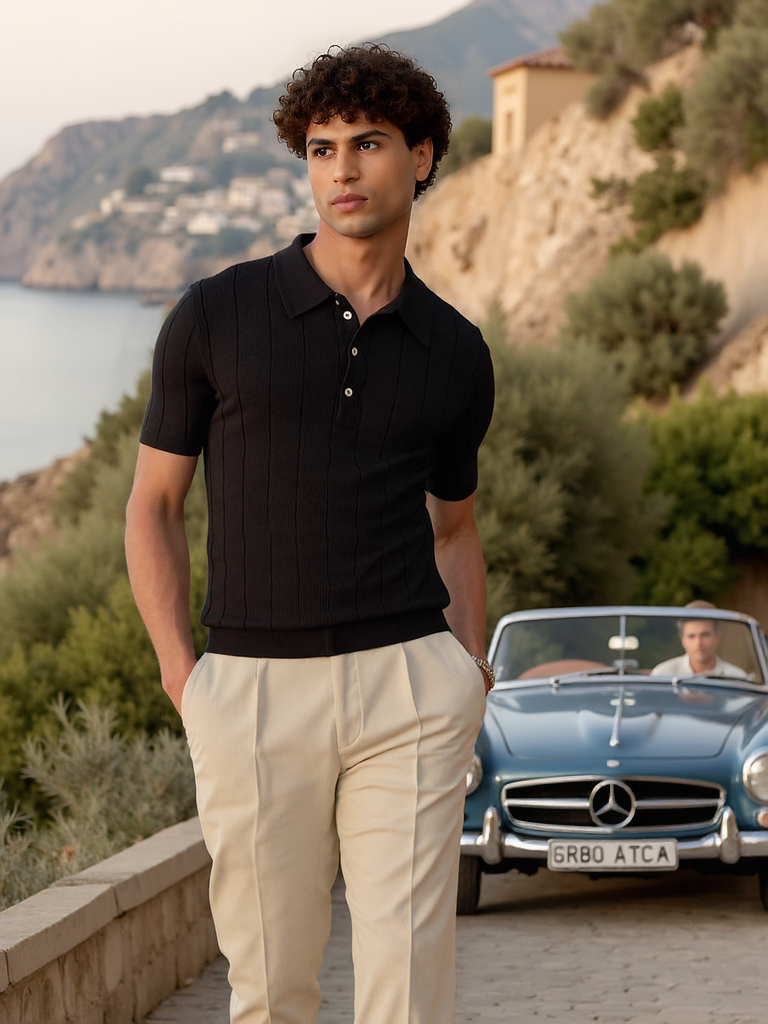 Slim Fit Polo Shirt-shirts > polo shirts-Laventaire-Laventaire