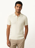 Slim Fit Polo Shirt-shirts > polo shirts-Laventaire-Ivory-S-Laventaire