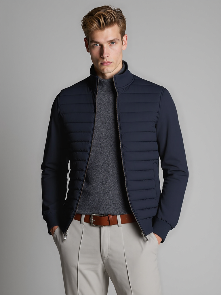 Slim Fit Puffer Jacket-outerwear > jackets > puffer jackets-Laventaire-Laventaire