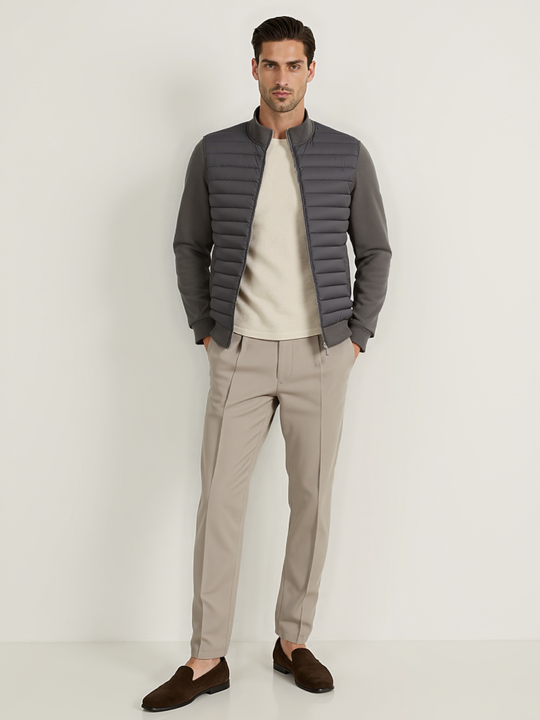 Slim Fit Puffer Jacket-outerwear > jackets > puffer jackets-Laventaire-Laventaire