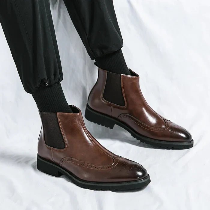 Slim Fit Slip On Boots-footwear > boots > slip-on boots-Laventaire-Laventaire