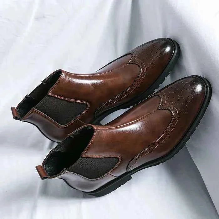 Slim Fit Slip On Boots-footwear > boots > slip-on boots-Laventaire-Laventaire