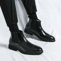 Slim Fit Slip On Boots-footwear > boots > slip-on boots-Laventaire-Black-38-Laventaire