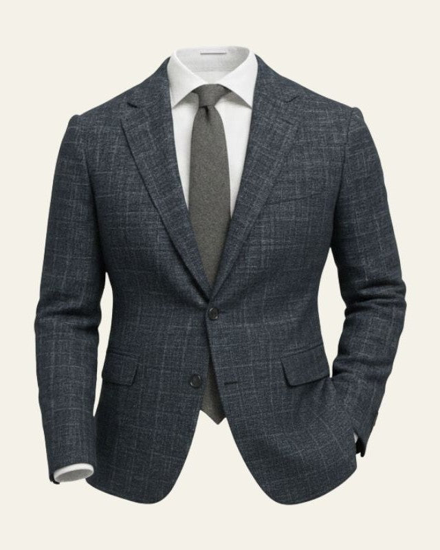 Slim Fit Structured Blazer-jackets > blazers-Laventaire-Laventaire
