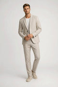 Slim Fit Suit Set-suits > fitted suits > two-piece suits-Laventaire-Laventaire