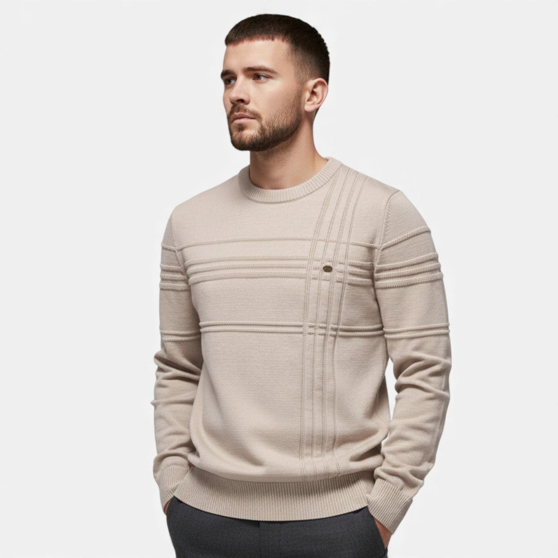 Slim Fit Sweater-sweaters > slim fit sweater-Laventaire-Laventaire