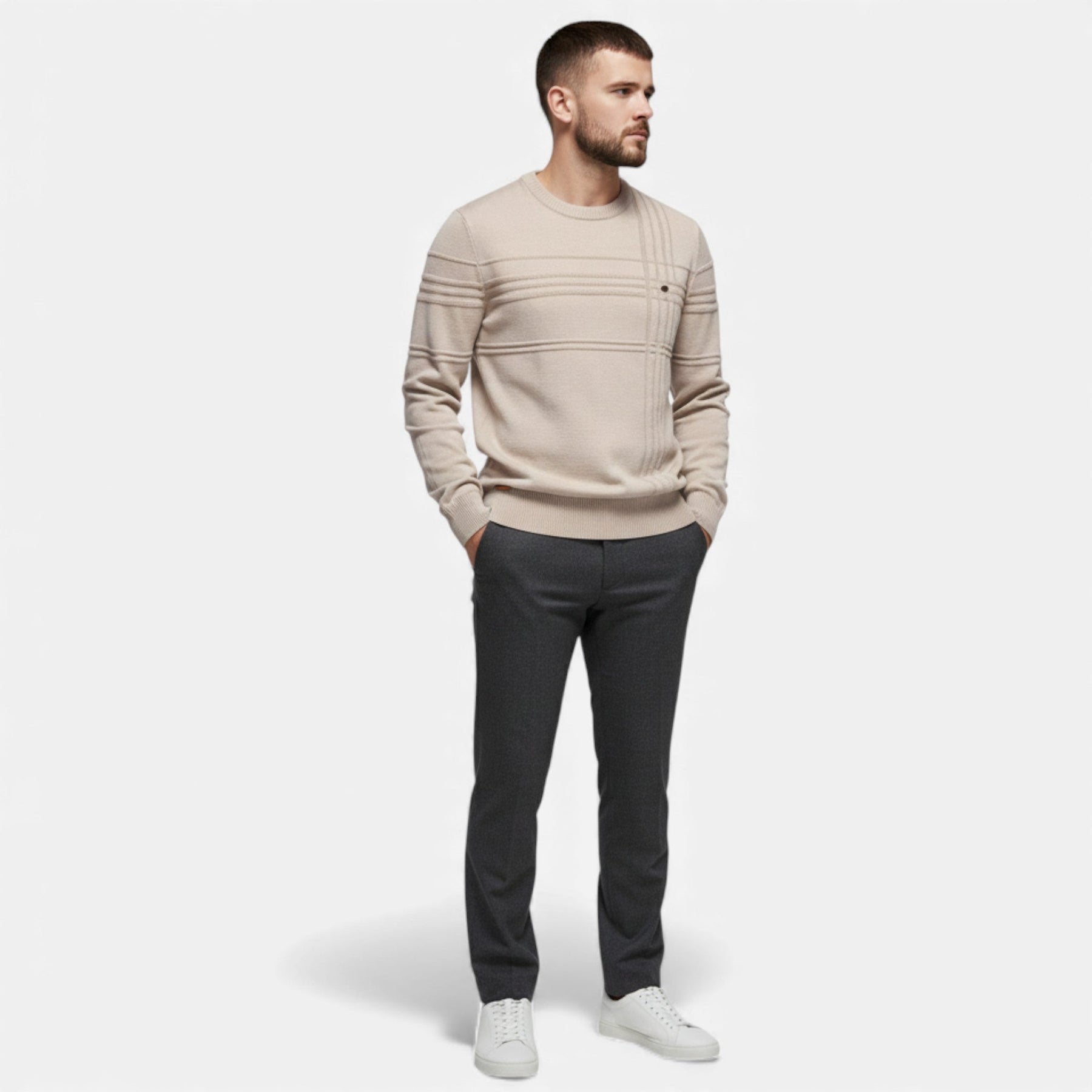 Slim Fit Sweater-sweaters > slim fit sweater-Laventaire-Laventaire