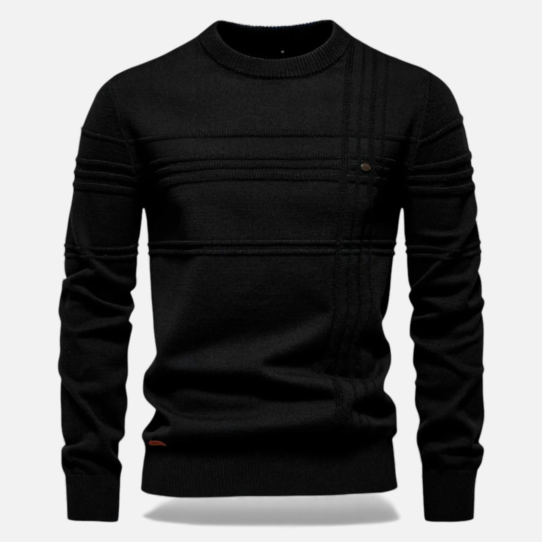 Slim Fit Sweater-sweaters > slim fit sweater-Laventaire-Black-S-Laventaire