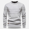Slim Fit Sweater-sweaters > slim fit sweater-Laventaire-Light Gray-S-Laventaire