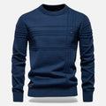 Slim Fit Sweater-sweaters > slim fit sweater-Laventaire-Navy Blue-S-Laventaire