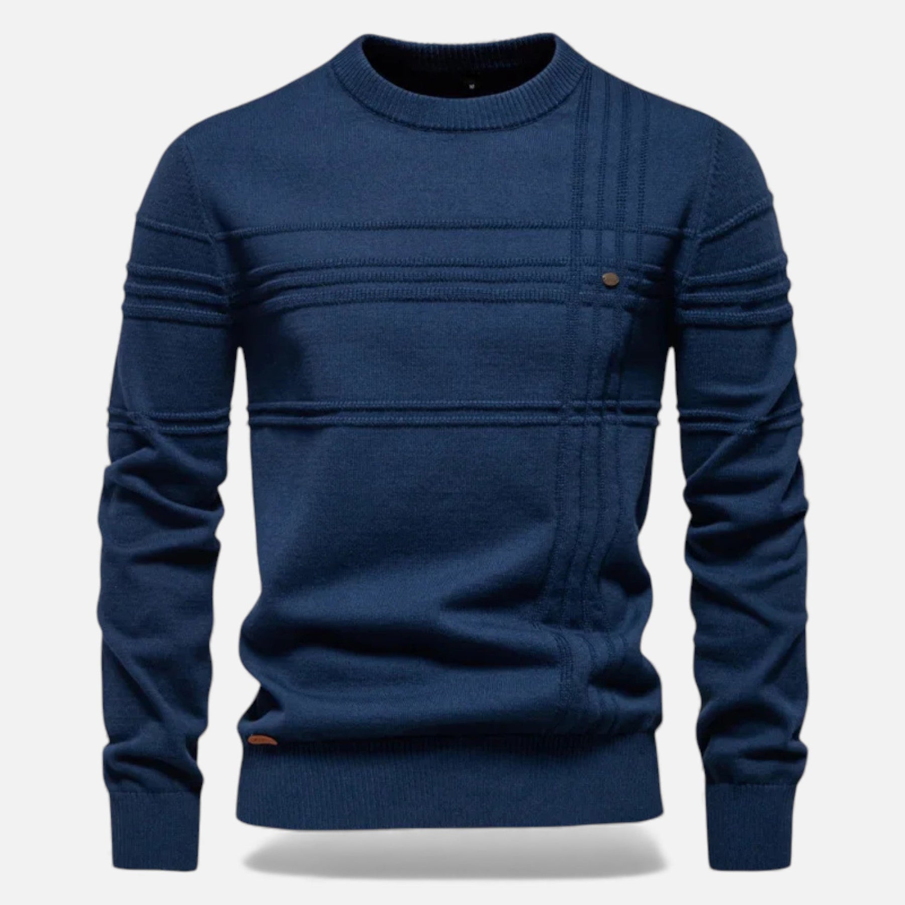 Slim Fit Sweater-sweaters > slim fit sweater-Laventaire-Navy Blue-S-Laventaire