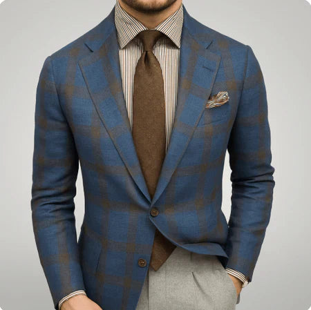 Slim Fit Tailored Blazer-blazers > tailored blazers-Laventaire-Laventaire