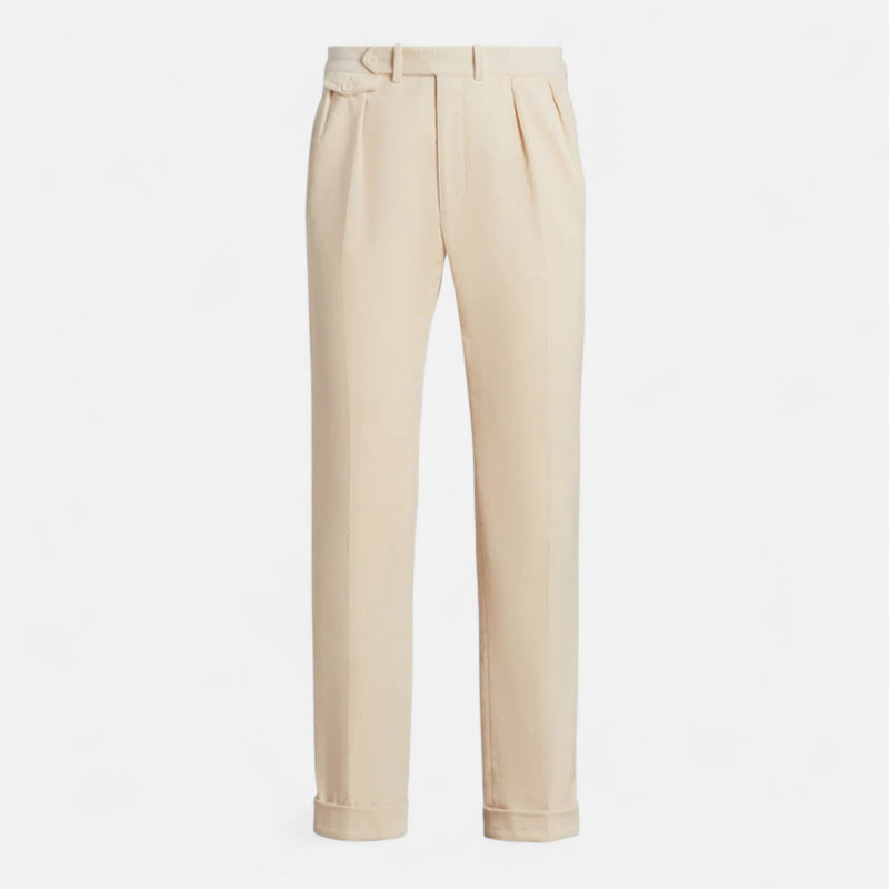 Slim Fit Tailored Trousers-trousers > tailored trousers-Laventaire-Laventaire