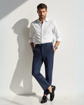 Slim Fit Tailored Trousers-trousers > tailored trousers-Laventaire-Laventaire