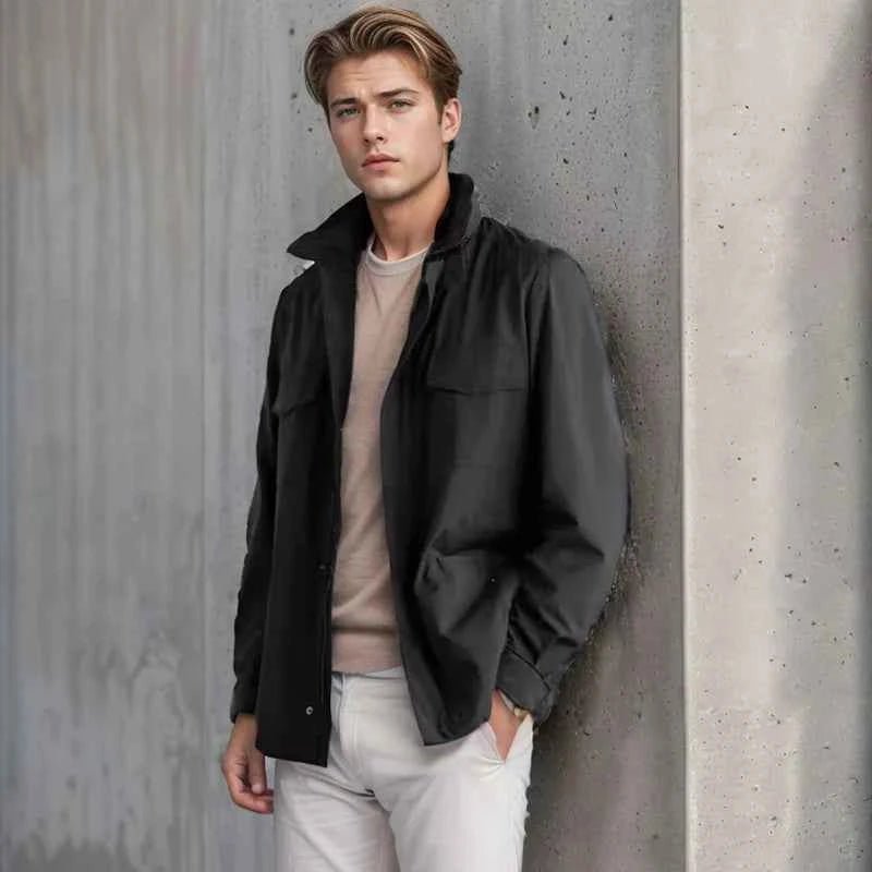 Slim Fit Transitional Jacket-jackets > transitional jackets-Laventaire-Laventaire