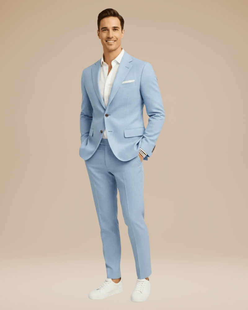 Slim Fit Wedding Suit-suits > slim fit suit-Laventaire-Baby Blue-S-Laventaire