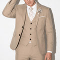 Slim Fit Wedding Suit-suits > wedding suits-Laventaire-Beige-M-Laventaire
