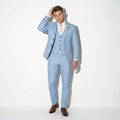 Slim Fit Wedding Suit-suits > wedding suits-Laventaire-Light Blue-M-Laventaire