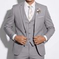 Slim Fit Wedding Suit-suits > wedding suits-Laventaire-Light Gray-M-Laventaire