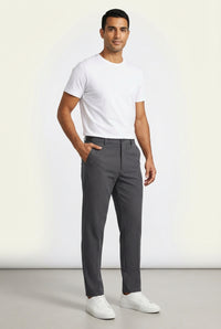 Slim Stretch Trousers-trousers > slim fit trousers-Laventaire-Dark Gray-XS-Laventaire