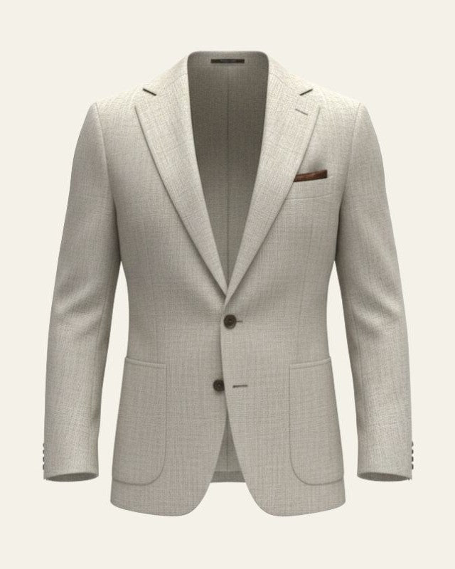 Slim Textured Blazer-blazers > slim fit blazer-Laventaire-Laventaire