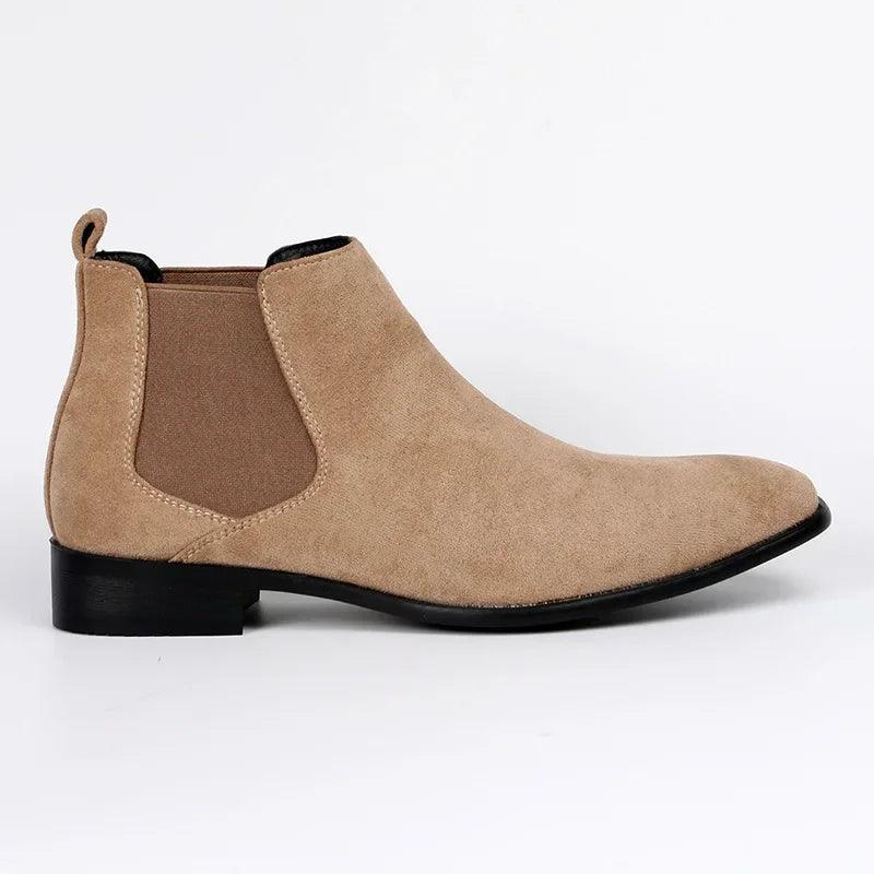 Smart Casual Chelsea Boots-footwear > boots > Chelsea boots-Laventaire-Beige-40-Laventaire