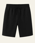 Smart Casual Drawstring Shorts-shorts > casual shorts-Laventaire-Black-S-Laventaire