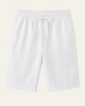 Smart Casual Drawstring Shorts-shorts > casual shorts-Laventaire-White-S-Laventaire