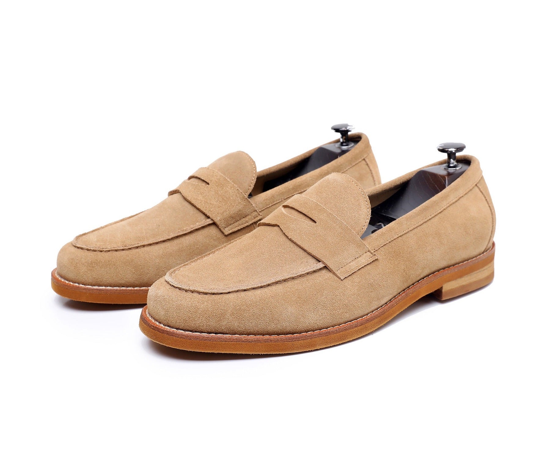 Smart Casual Penny Loafers-footwear > loafers-Laventaire-Beige-38-Laventaire