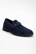 Smart Casual Slip-On Loafers-footwear > loafers-Laventaire-Navy Blue-38-Laventaire