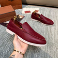 Smart Casual Slip On Loafers-footwear > loafers > slip-on loafers-Laventaire-Burgundy-38-Laventaire