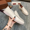 Smart Casual Slip On Loafers-footwear > loafers > slip-on loafers-Laventaire-Cream-38-Laventaire