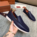 Smart Casual Slip On Loafers-footwear > loafers > slip-on loafers-Laventaire-Navy Blue-38-Laventaire