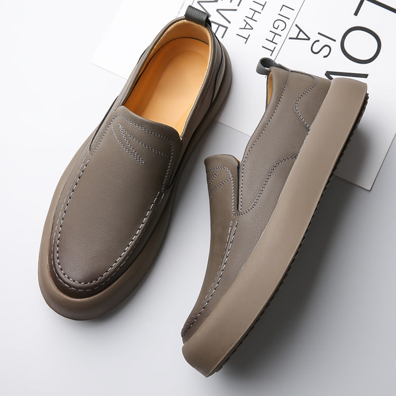 Smart Classic Slip-On Loafers-footwear > loafers-Laventaire-Taupe-38-Laventaire