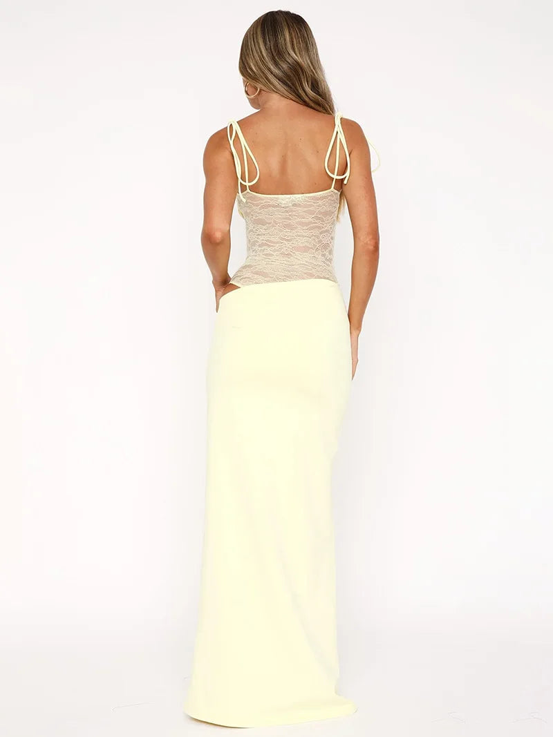 Spaghetti Strap Maxi Dress-dresses > maxi dress-Laventaire-Laventaire