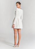 Square Neck Evening Mini Dress-dresses > evening dress-Laventaire-Laventaire