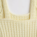 Square Neckline Cream Mini Dress-dresses > mini dress-Laventaire-Laventaire