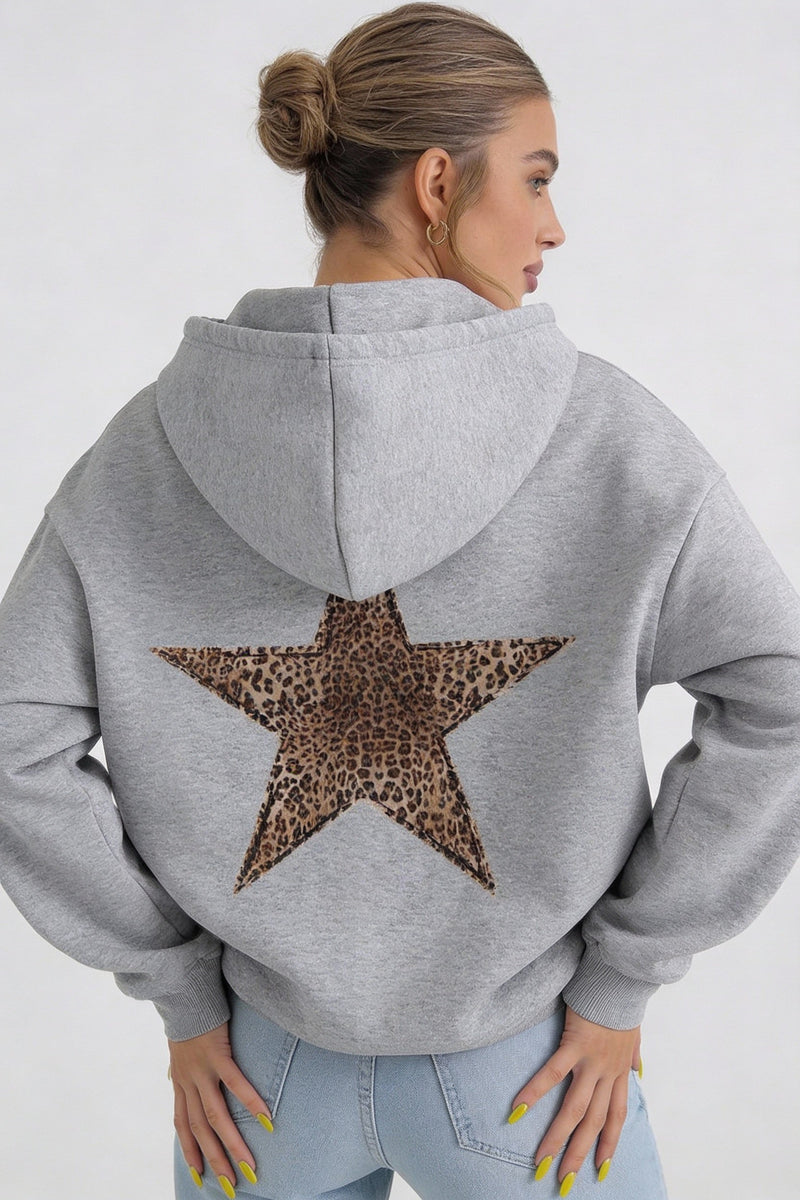 Star Patch Oversized Hoodie-hoodies > oversized hoodie-Laventaire-Laventaire