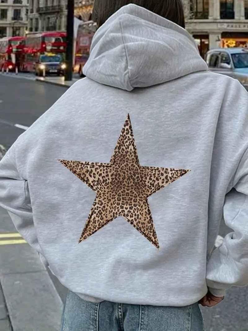 Star Patch Oversized Hoodie-hoodies > oversized hoodie-Laventaire-Laventaire