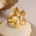 Statement Ring Petal Design-jewelry > rings > statement rings-Laventaire-Laventaire