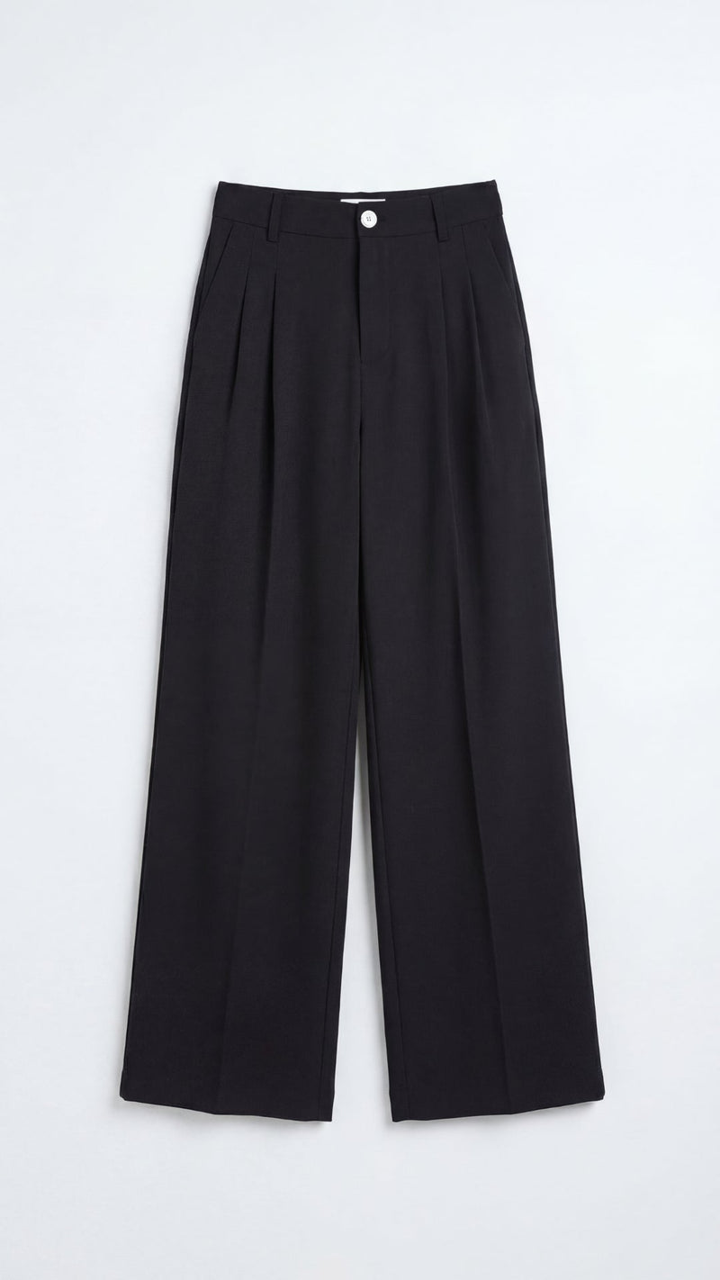 Straight Leg Office Trousers-trousers > office trousers > straight leg office trousers-Laventaire-Laventaire