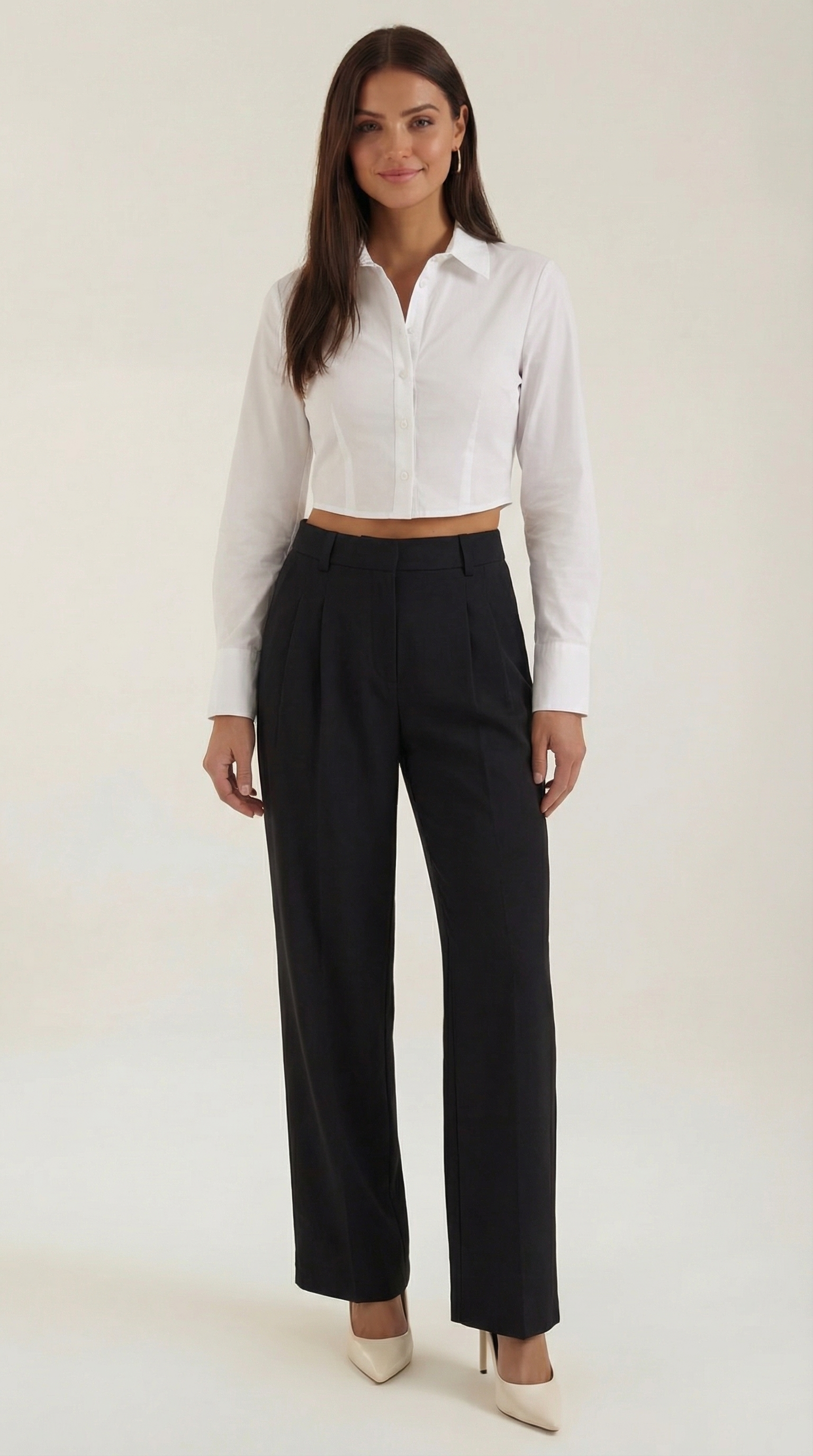 Straight Leg Office Trousers-trousers > office trousers > straight leg office trousers-Laventaire-Laventaire