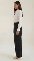 Straight Leg Office Trousers-trousers > office trousers > straight leg office trousers-Laventaire-Laventaire