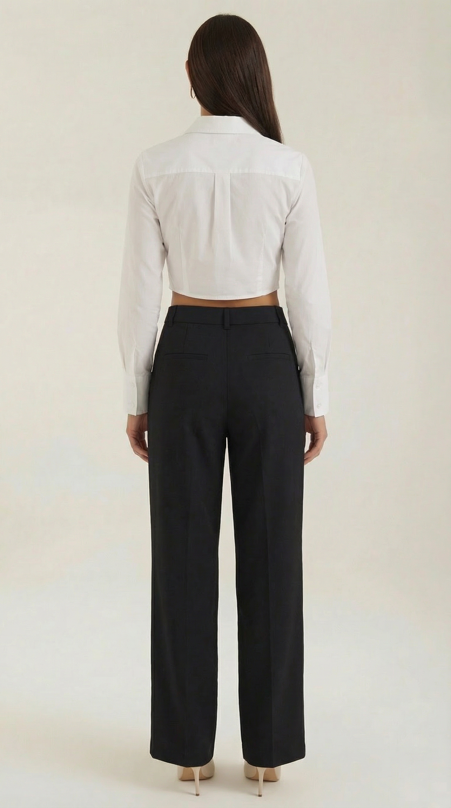 Straight Leg Office Trousers-trousers > office trousers > straight leg office trousers-Laventaire-Laventaire