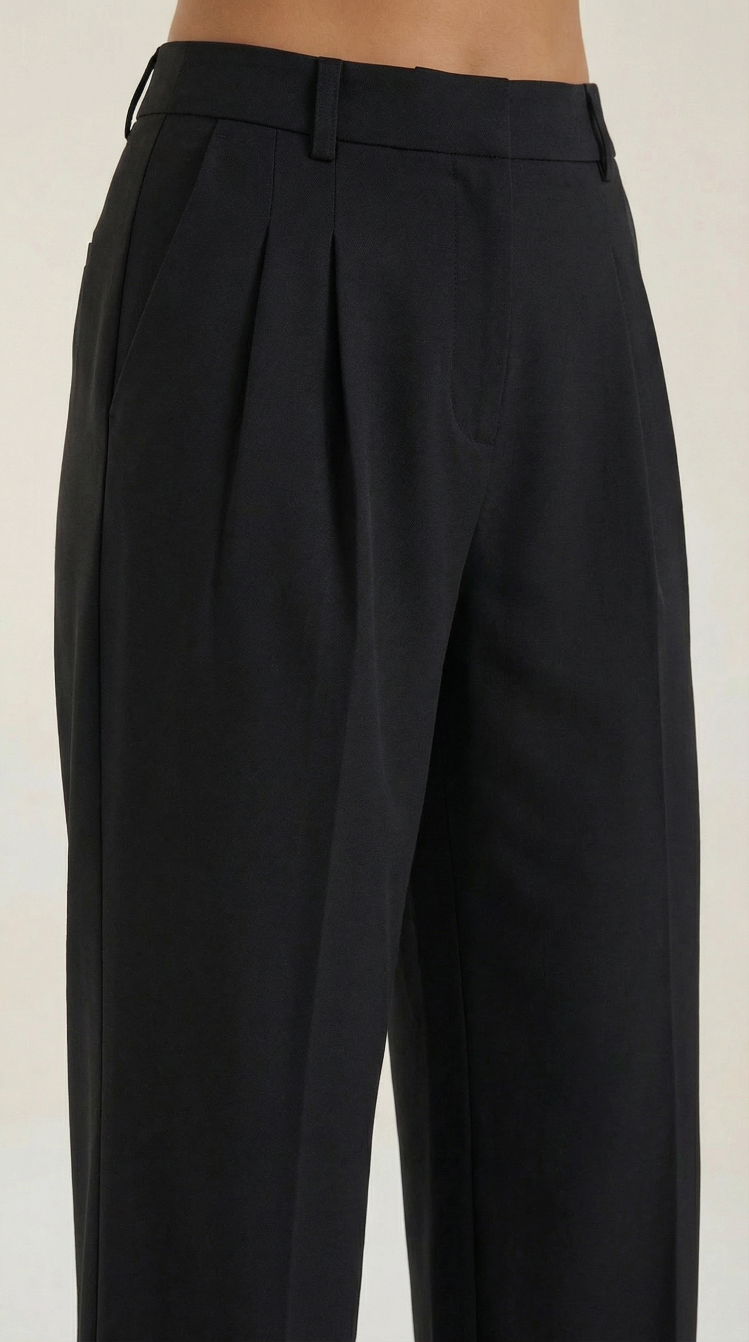 Straight Leg Office Trousers-trousers > office trousers > straight leg office trousers-Laventaire-Laventaire