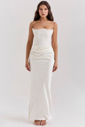 Strapless Bodycon Maxi Dress-dresses > maxi dress-Laventaire-Laventaire