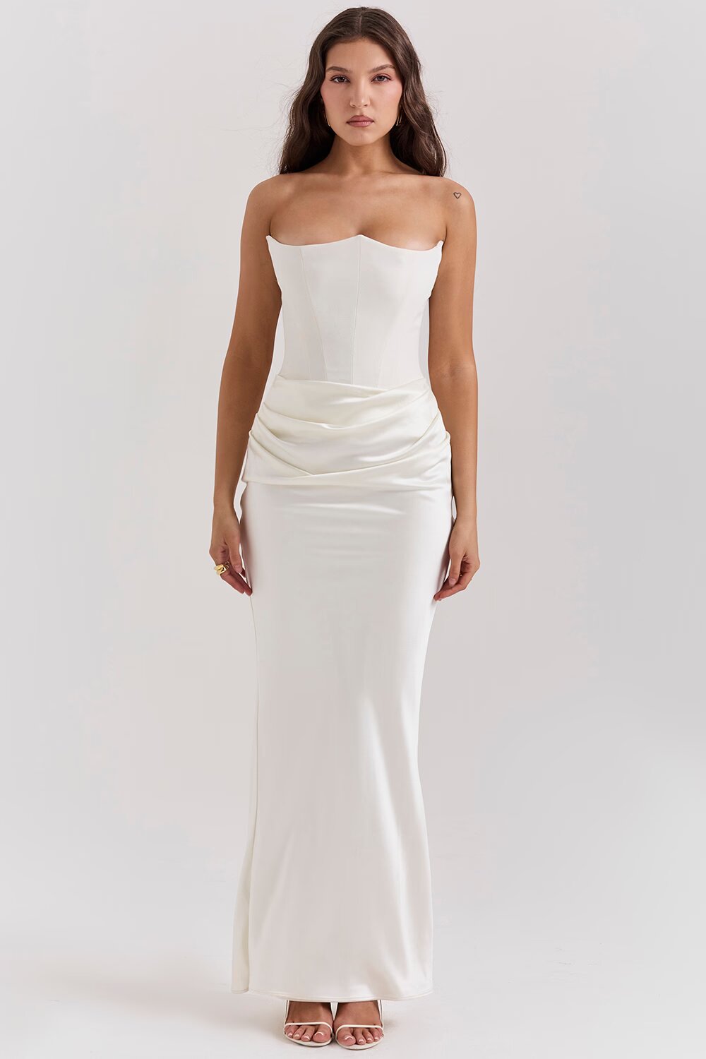 Strapless Bodycon Maxi Dress-dresses > maxi dress-Laventaire-Laventaire