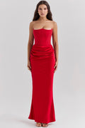 Strapless Bodycon Maxi Dress-dresses > maxi dress-Laventaire-Laventaire