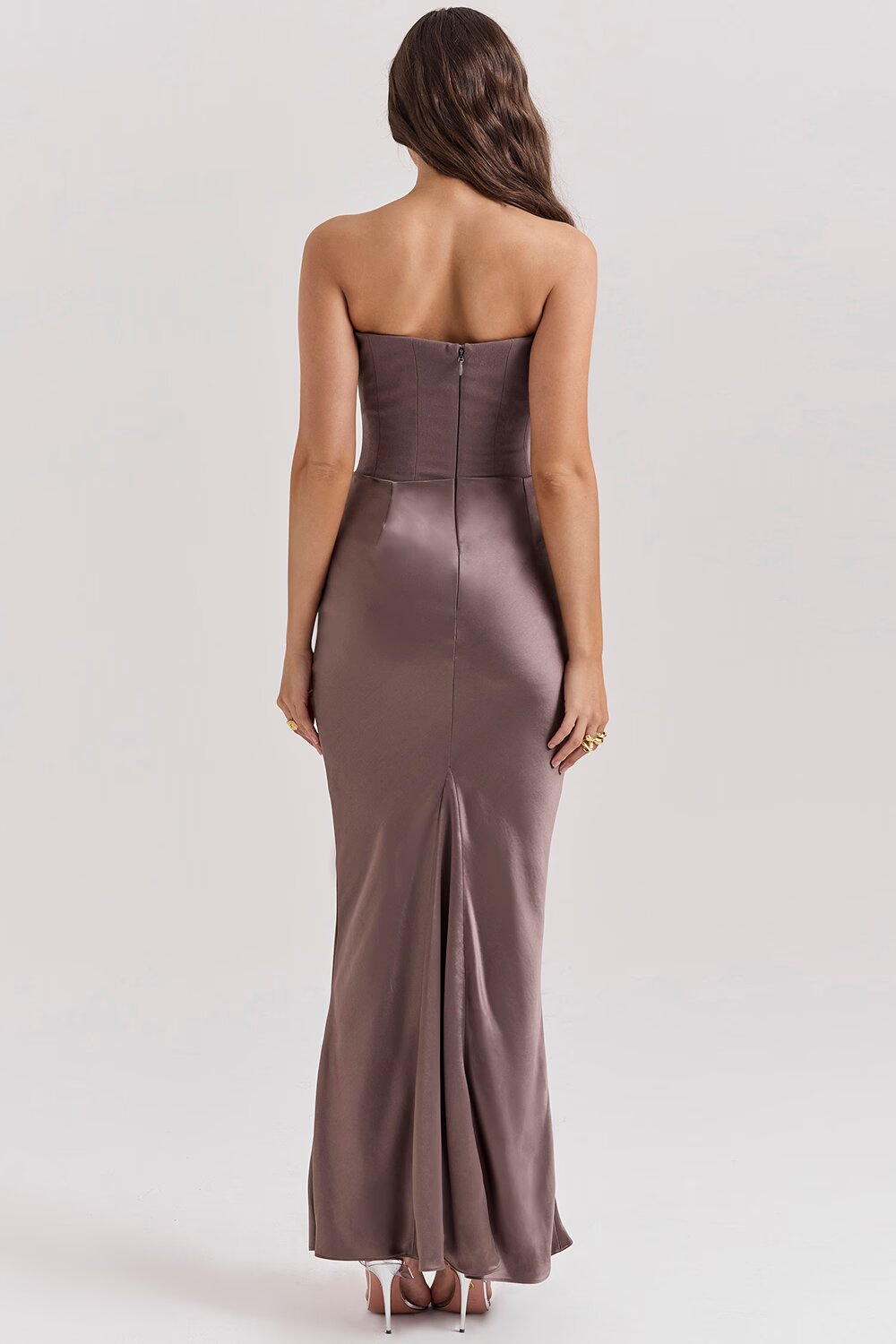 Strapless Bodycon Maxi Dress-dresses > maxi dress-Laventaire-Laventaire