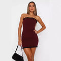 Strapless Bodycon Mini Dress-dresses > mini dress > bodycon dress-Laventaire-Laventaire